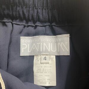 Vintage Dorothy Schoelen Platinum Navy Pants